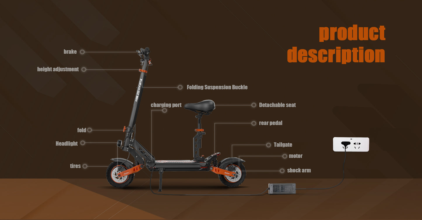 KuKirin G2 Max Electric Scooter | 55km/h Speed | 70km Range | 120kg Load | IP54 Waterproof
