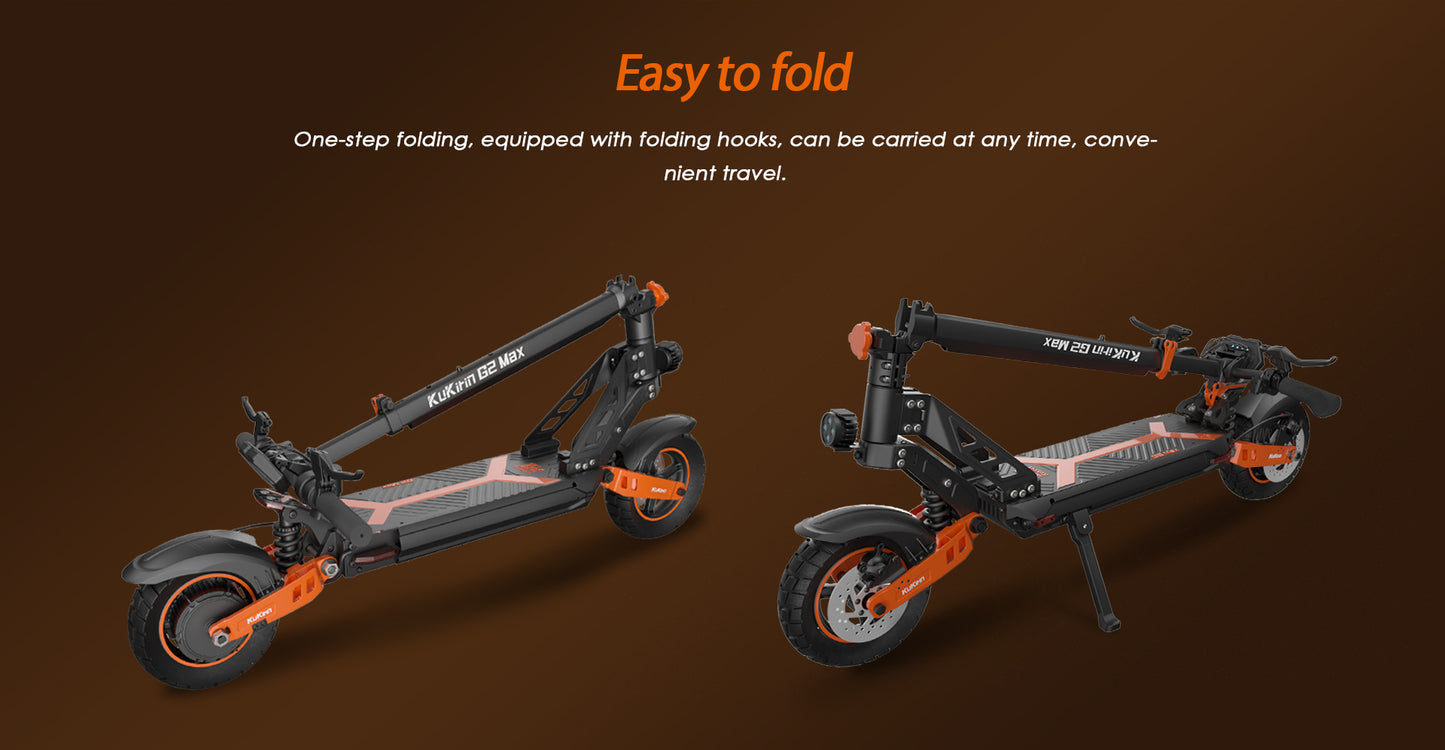 KuKirin G2 Max Electric Scooter | 55km/h Speed | 70km Range | 120kg Load | IP54 Waterproof
