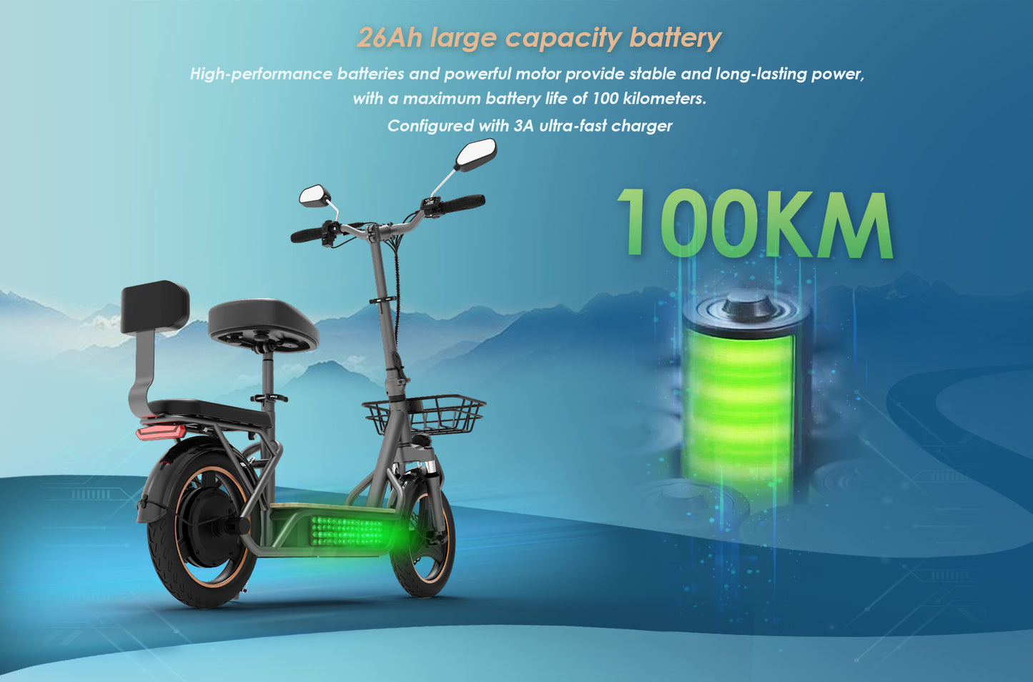 KuKirin C1 Pro Electric Scooter(2024 Version) | 45km/h High Speed | 100km Range | 120kg Load Capacity | IP54 Waterproof