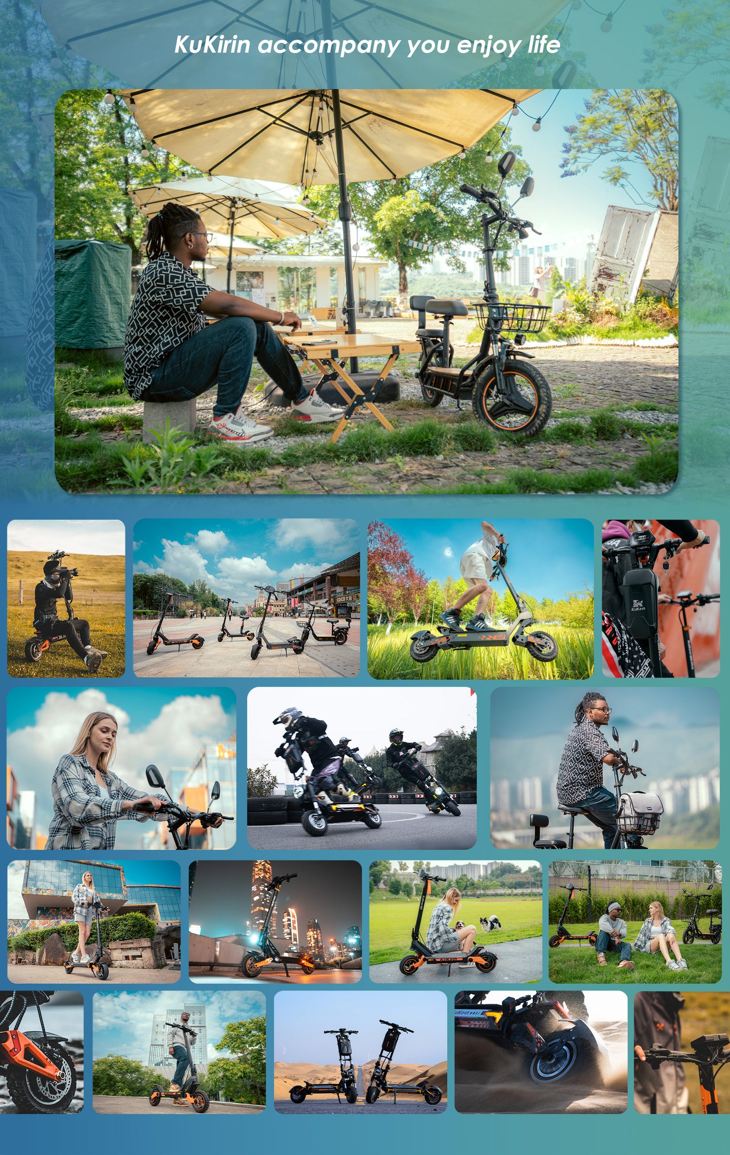 KuKirin C1 Pro Electric Scooter(2024 Version) | 45km/h High Speed | 100km Range | 120kg Load Capacity | IP54 Waterproof