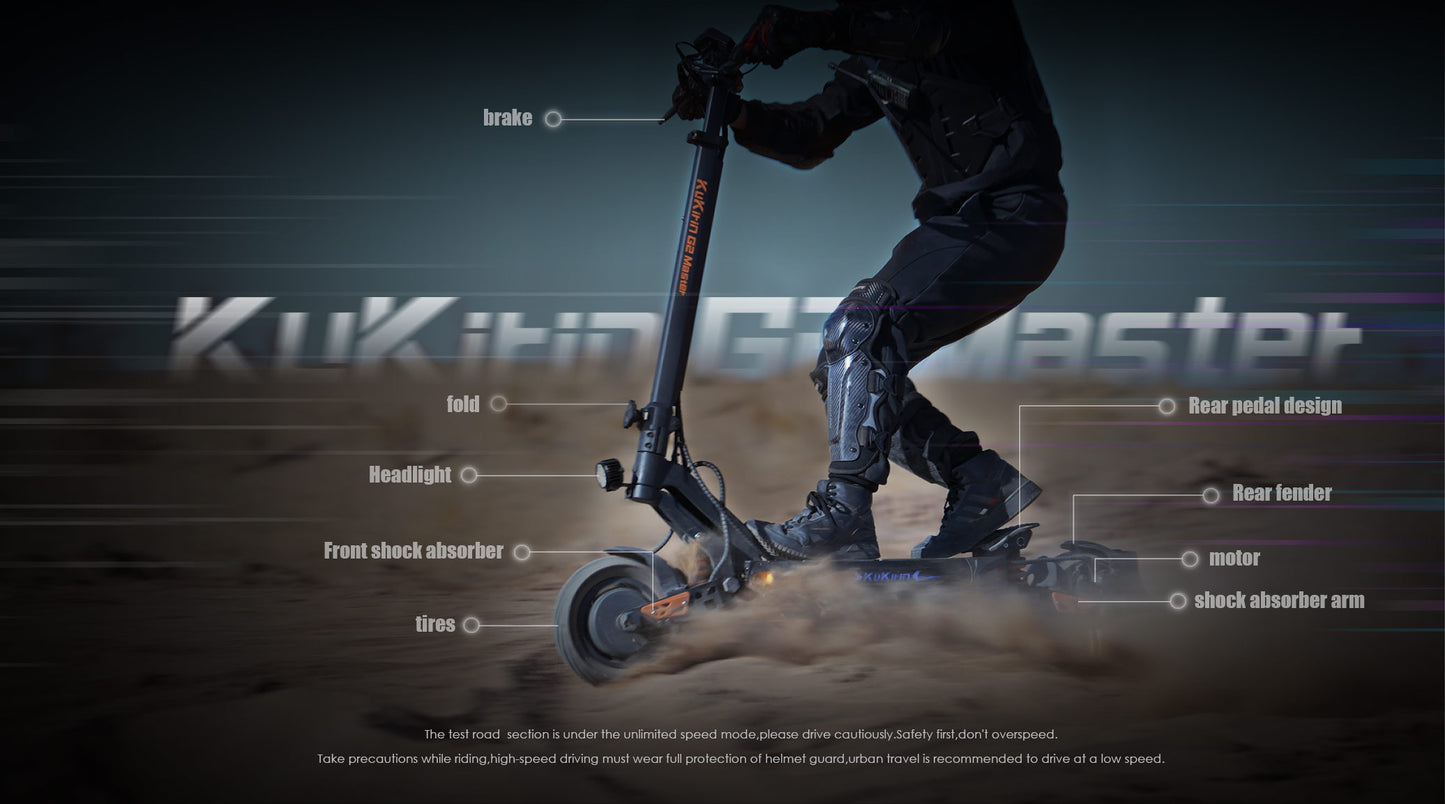 KuKirin G2 Master Electric Scooter | 60km/h Dual-Drive | 70km Range | 120kg Load | IP54 Waterproof