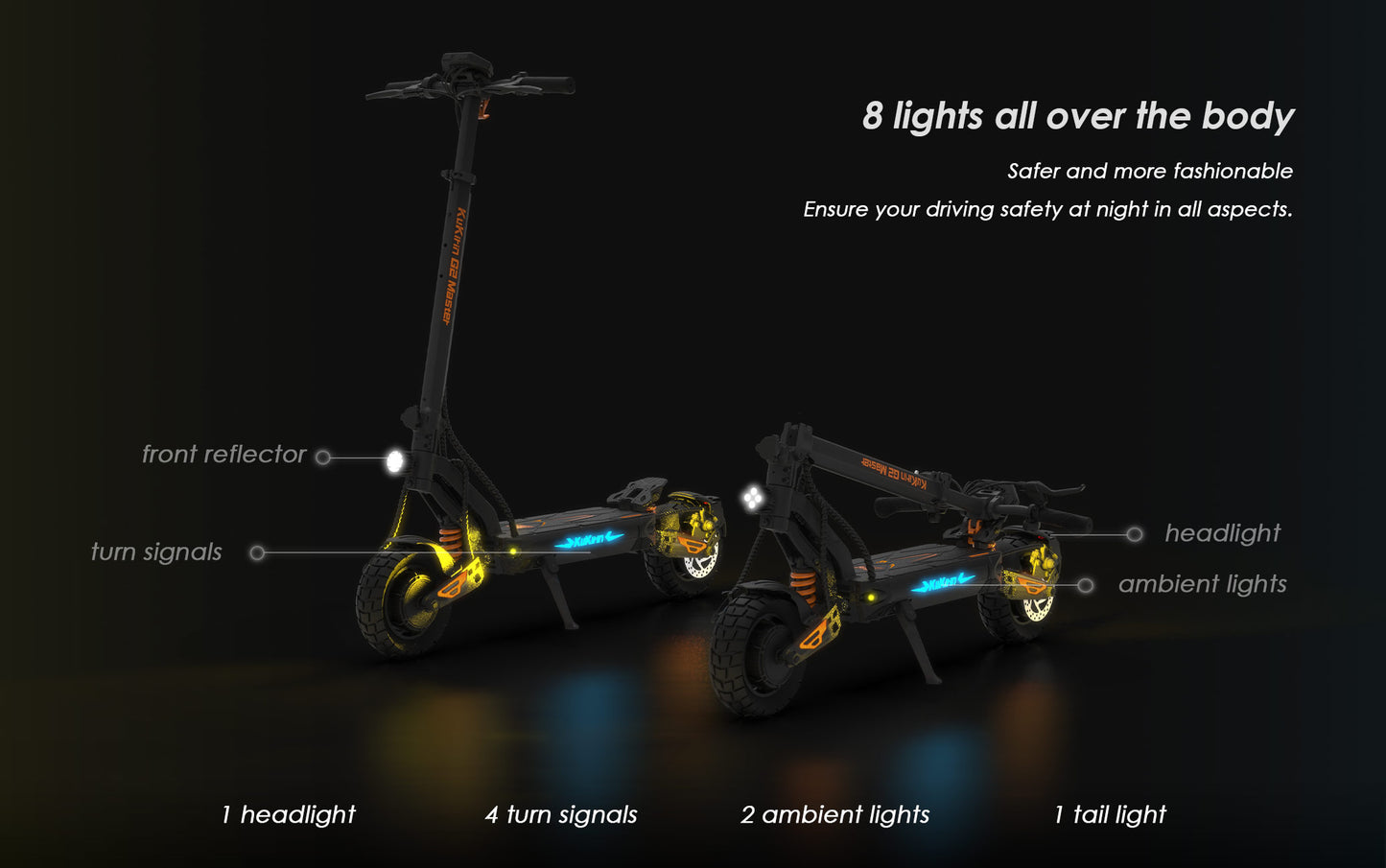 KuKirin G2 Master Electric Scooter | 60km/h Dual-Drive | 70km Range | 120kg Load | IP54 Waterproof
