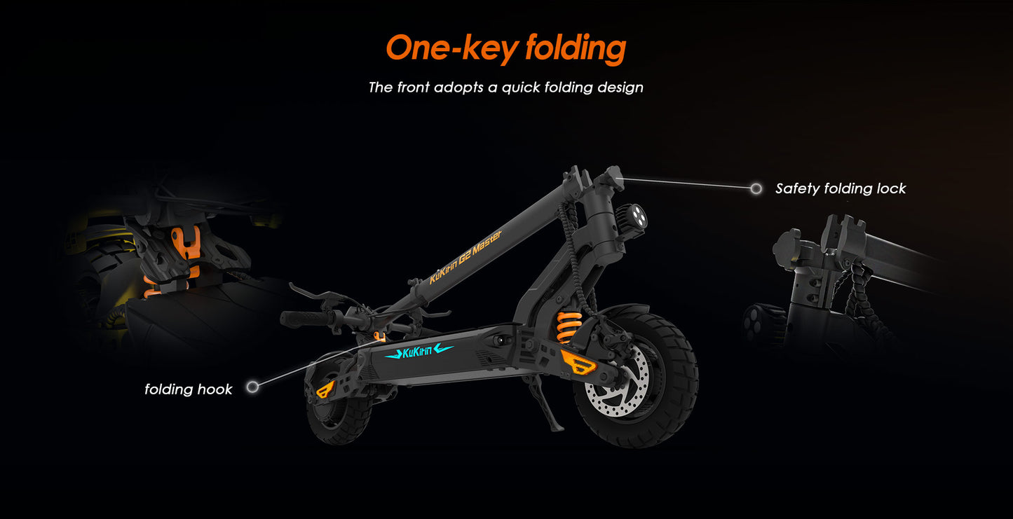 KuKirin G2 Master Electric Scooter | 60km/h Dual-Drive | 70km Range | 120kg Load | IP54 Waterproof