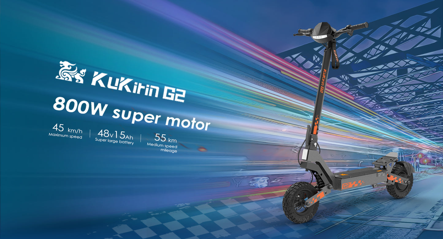 KuKirin G2 Electric Scooter | 45km/h Speed | 55km Range | 120kg Load | IP54 Waterproof