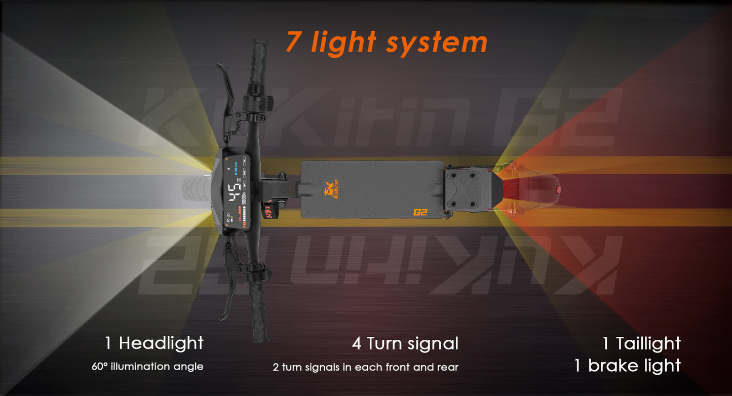 KuKirin G2 Electric Scooter | 45km/h Speed | 55km Range | 120kg Load | IP54 Waterproof