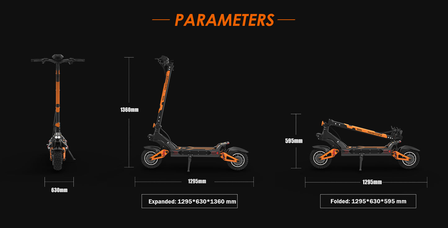 KuKirin G3 Pro Electric Scooter | 65km/h Dual-Drive | 80km Range | 120kg Load | IP54 Waterproof