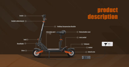 KuKirin G2 Max Electric Scooter | 55km/h Speed | 70km Range | 120kg Load | IP54 Waterproof