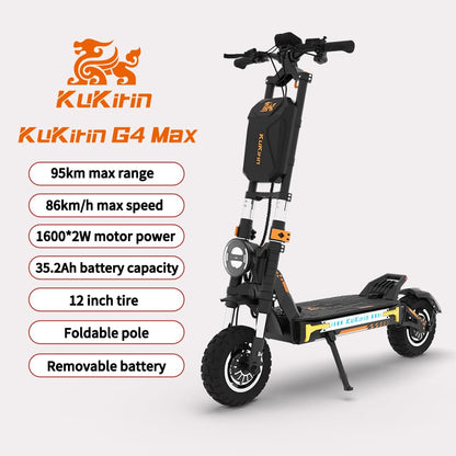 KuKirin G4 Max Electric Scooter | 86km/h Dual-Drive | 95km Range | 150kg Load | IP54 Waterproof