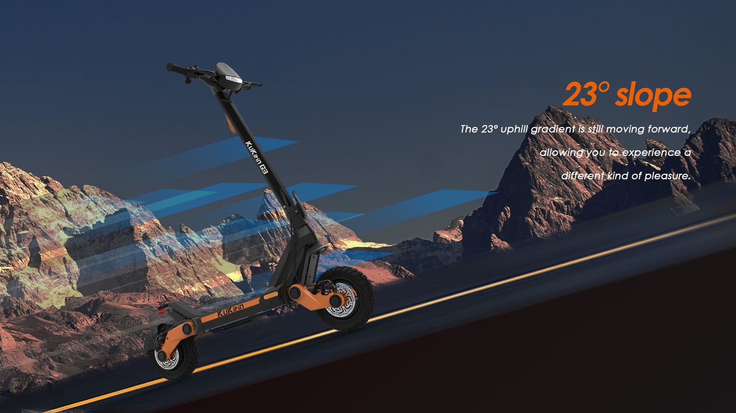 KuKirin G3 Electric Scooter | 50km/h Speed | 63km Range | 120kg Load | IP54 Waterproof